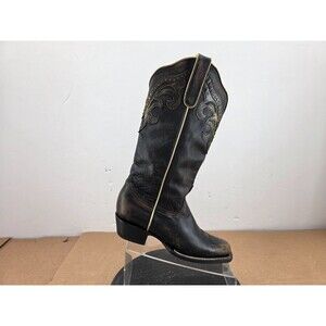 Idyllwind Tough Cookie Western Boot Black Gold Distressed  Womens Size 8.5B